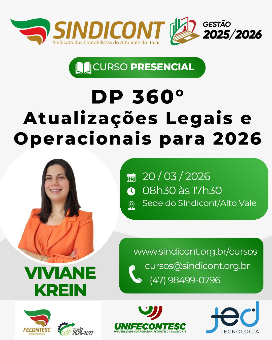 Curso DP 360� � Atualiza��es legais e operacionais para 2026