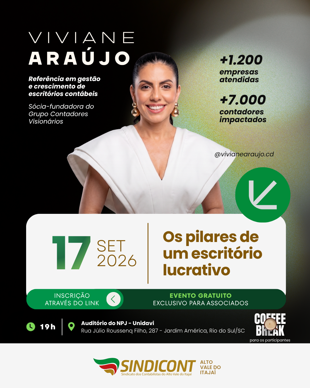 Palestra sobre: Os Pilares de um Escrit�rio Lucrativo
